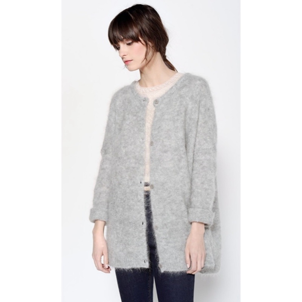 Des Petits Hauts Achante kid mohair blend cardigan size T1 small medium